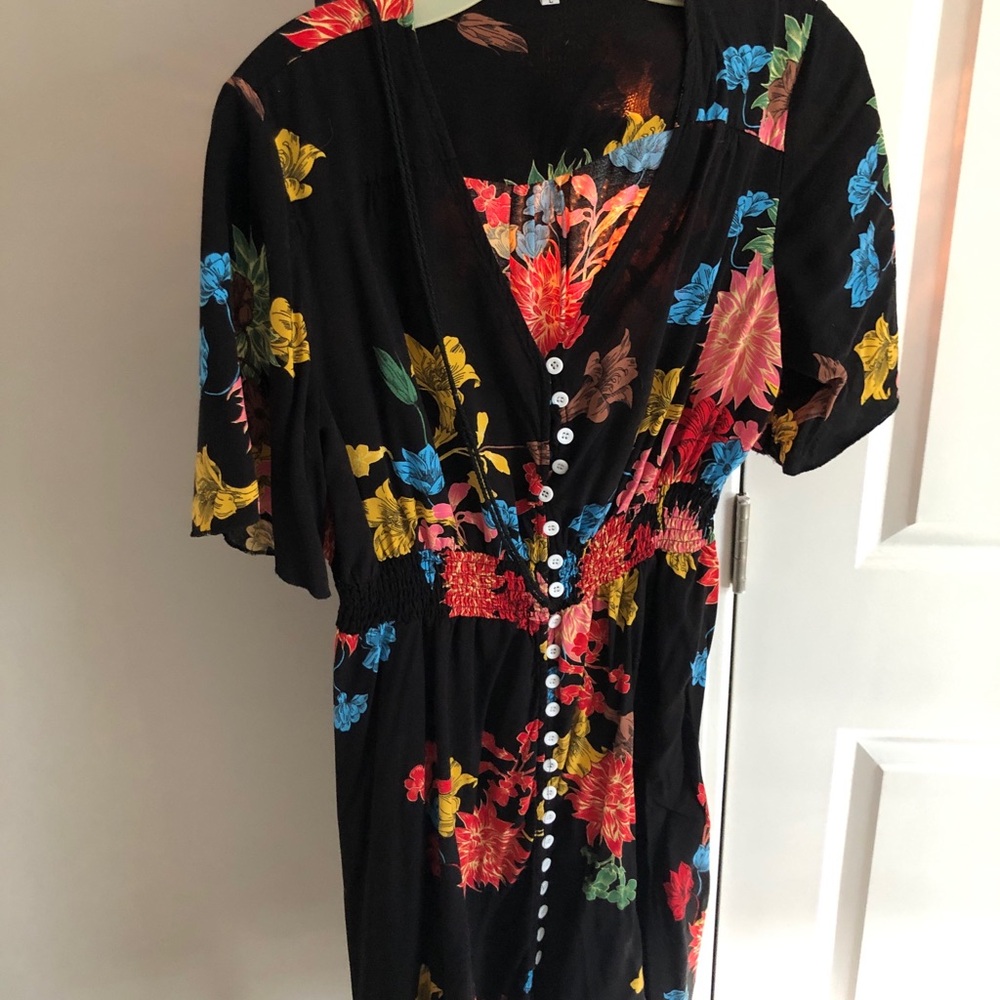 Vibrant Floral Midi Dress